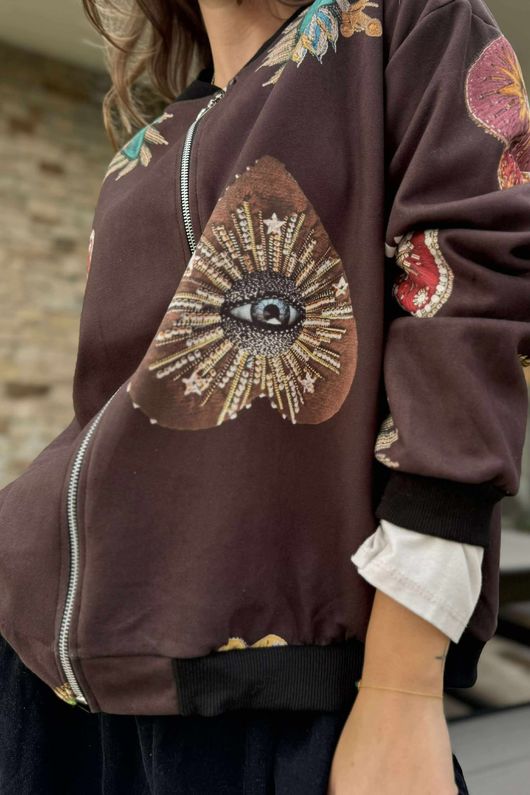 Laundry B Suko Suedette Bomber Jacket Mystical